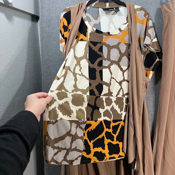 Attitudes by Renee Petite Global Illusion 3 Piece Set Cocoa Giraffe, MP - Picture 8 of 13